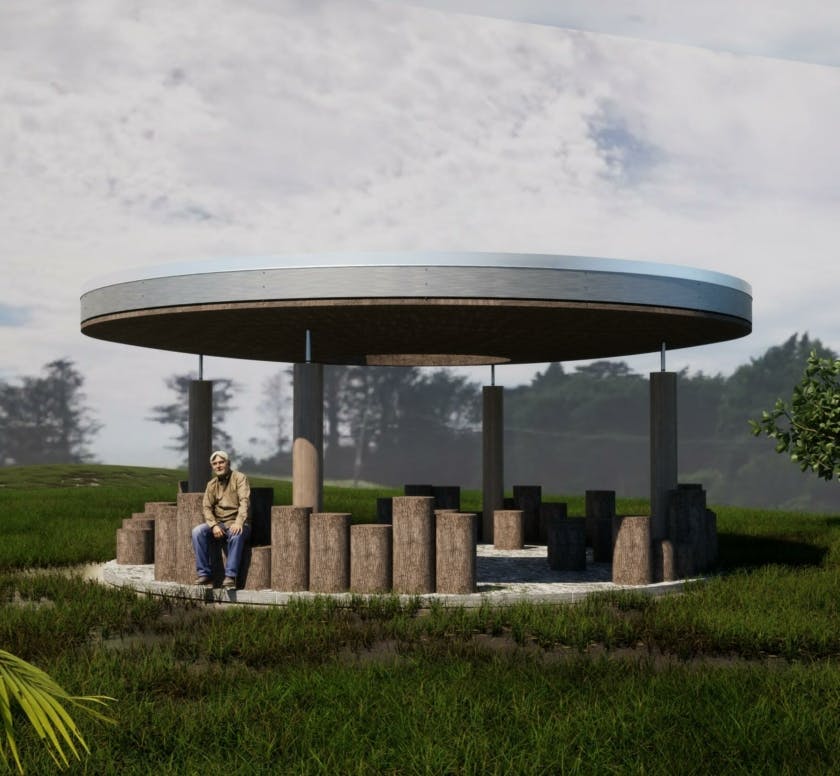The Saucer Rendered Exterior Perspective